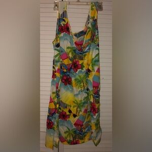 Bindi Hawaiian Maxi Dress Size XL Rayon Sleeveless Tropical